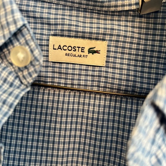 Lacoste Blue Casual Button Down Shirt - Picture 4 of 5
